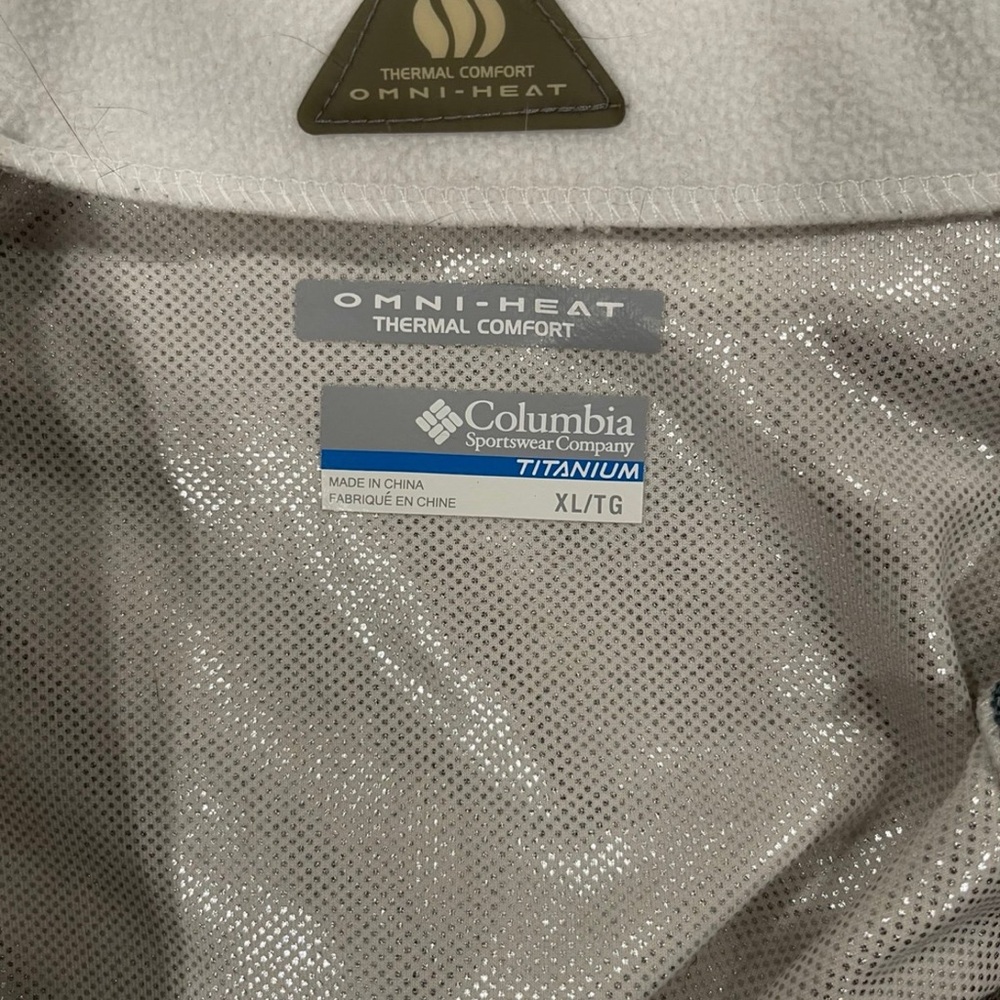Columbia Omni-Heat 1/4 zip pullover - white